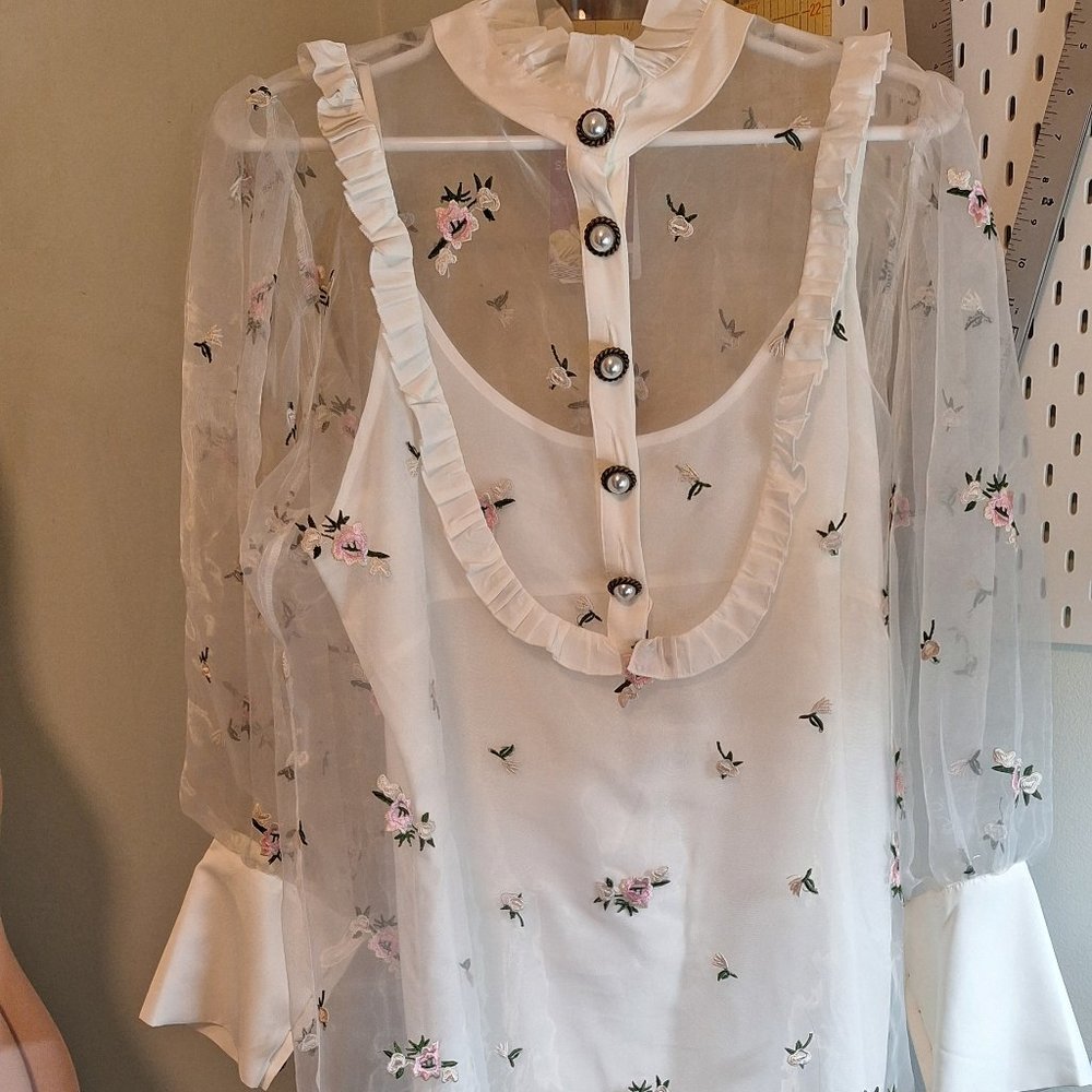 Sister Jane White Floral Dress New With the Tag XL